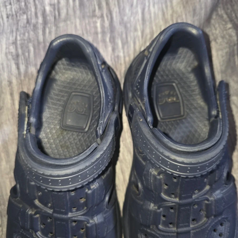 Teva Kids Navy Blue EVA Closed Toe Fisherman Sandals Water Shoes Size 12